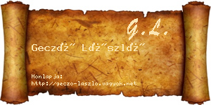 Gecző László névjegykártya