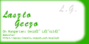 laszlo geczo business card